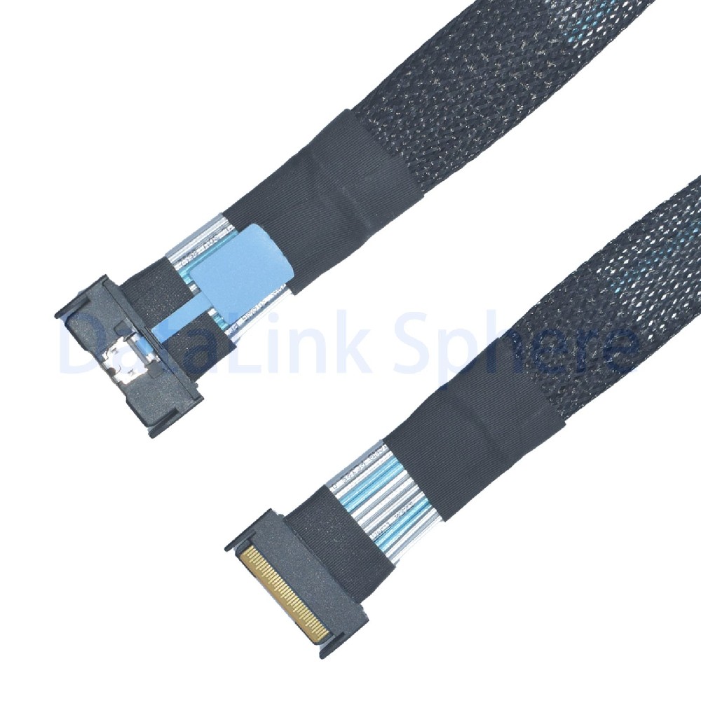 PCIe 5.0 MCIO x4 to MCIO x4 Cable