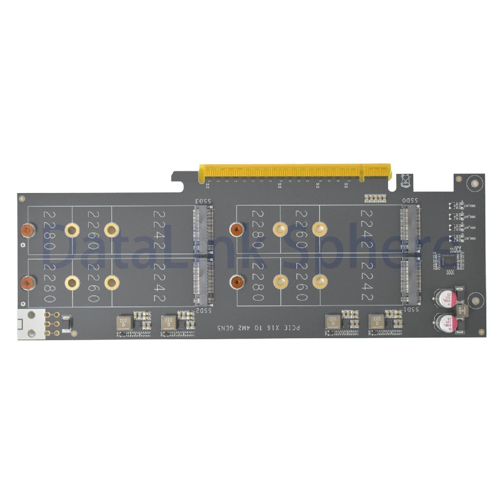 PCIe 5.0 x16 to 4 M.2 Adapter Expansion Card