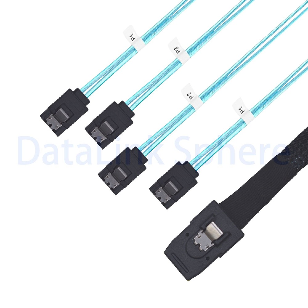 Mini SAS SFF-8087 to 4 SATA Cable