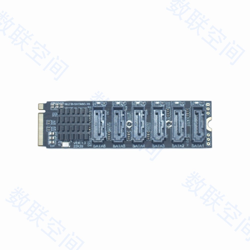 PCIe3.0 M.2(M-Key) 转 6口SATA3.0 扩展卡 ASM1166
