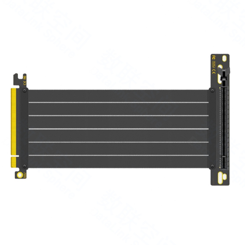 数联空间Gen3 PCIe 3.0 x16 插槽显卡延长线90度弯插软排线服务器数据中心台式机电脑定制高速转接线
