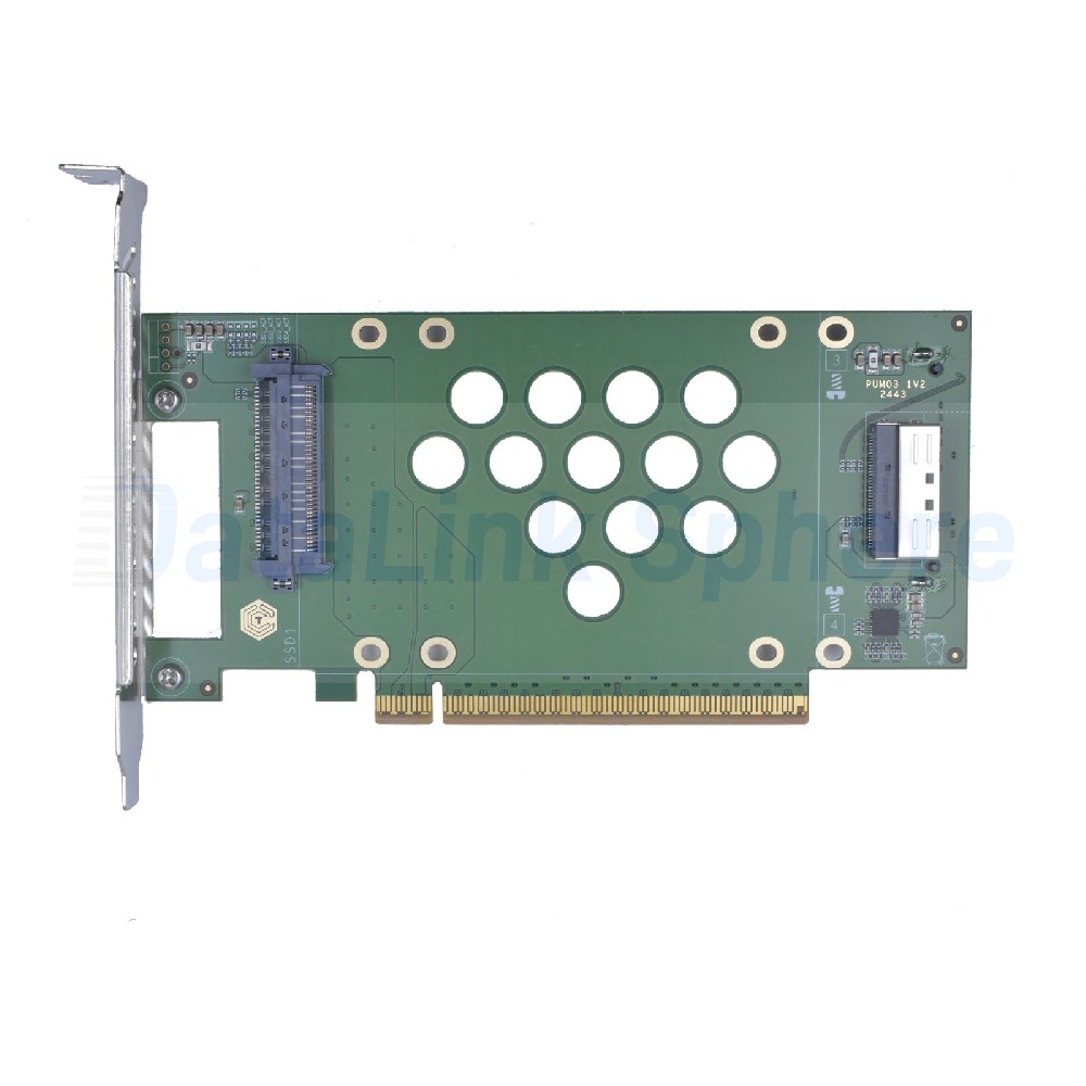 PCIe5.0 x16 to Dual U.2 SFF-8639 + MCIO x8 Adapter Card