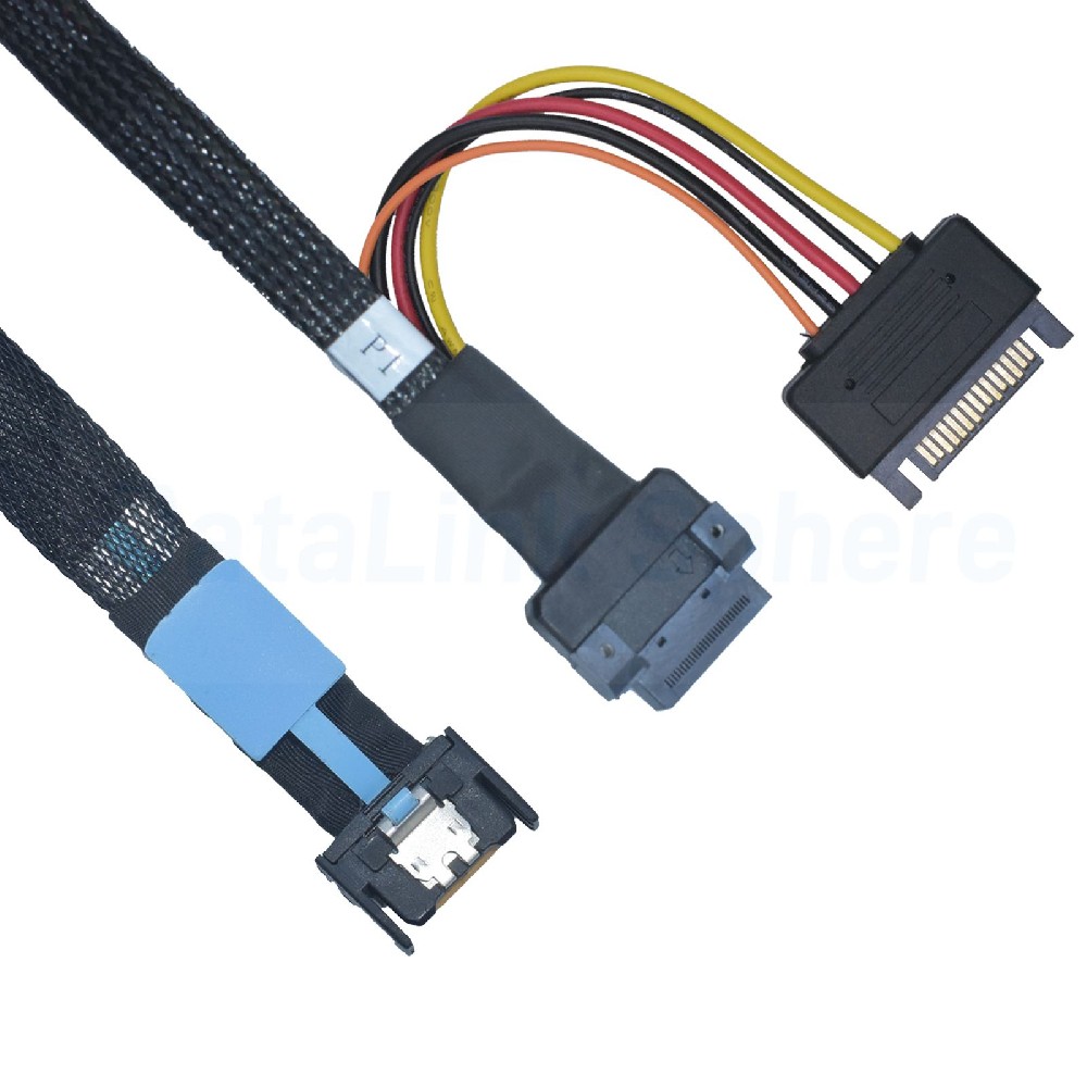 PCIe 5.0 MCIO x4 to EDSFF 1C Cable